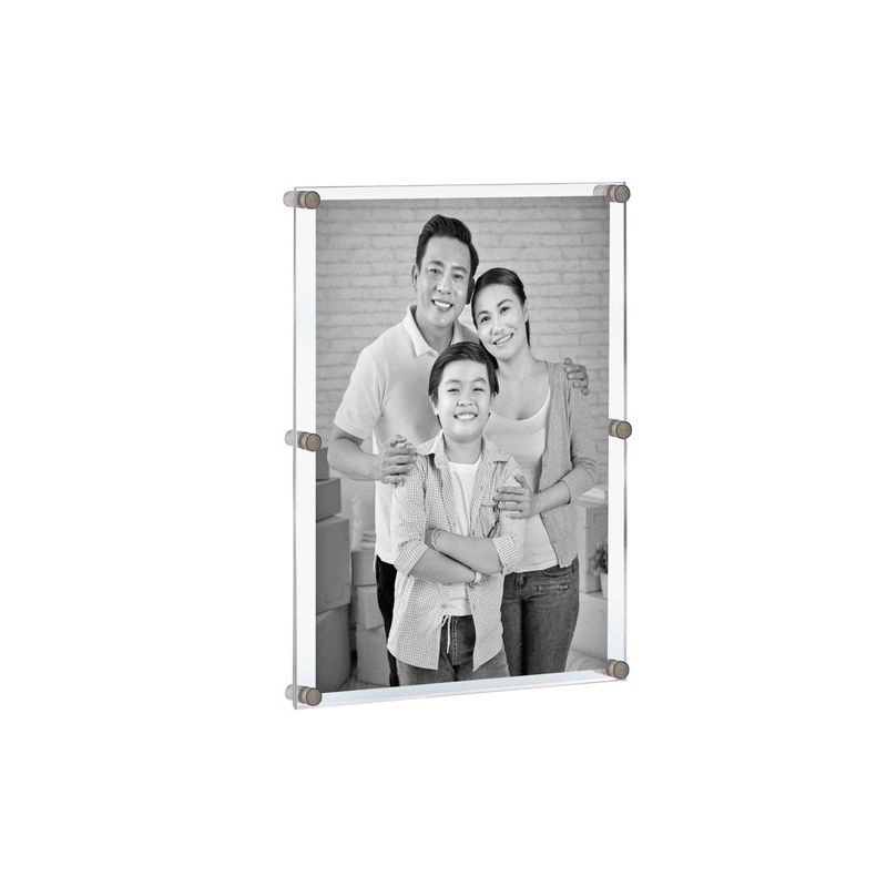 Azar Displays Floating Acrylic Wall Frame with Silver Stand Off Caps: 30" x 40" Graphic Size, Overall Frame Size: 34" x 44", 1-Pack, 1 of 11