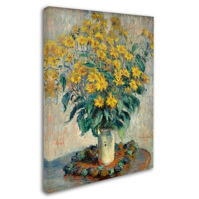 Trademark Fine Art -Claude Monet 'Jerusalem Artichoke Flowers' Canvas Art