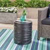 Zapara Lightweight Concrete Outdoor 16" Side Table - Black - Christopher Knight Home: Weather-Resistant Patio Furniture - 2 of 4