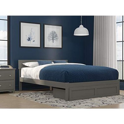 AFI Furnishings Boston Queen Bed with Foot Drawer in Grey
