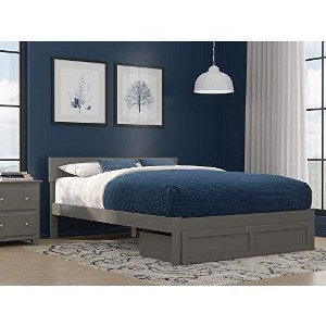 AFI Furnishings Boston Queen Bed with Foot Drawer in Grey - 1 of 4