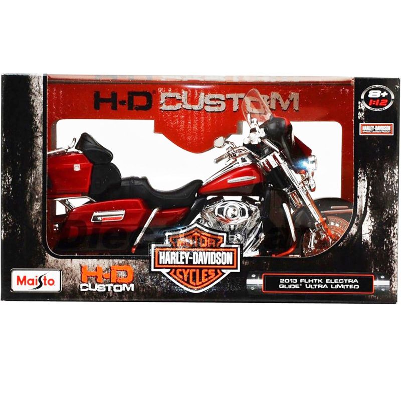 2013 Harley Davidson FLHTK Electra Glide Ultra Limited Red Bike 1/12 Diecast Motorcycle Model by Maisto, 3 of 4