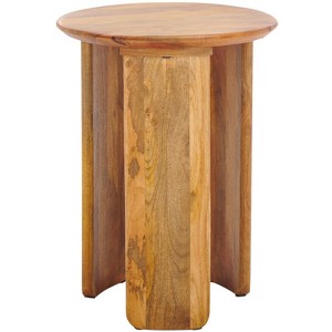 Karin Wood Side Table - ACC3730A - Dark Brown - Safavieh - 1 of 4