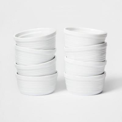 Stripe Ramekin Set of 8 Porcelain - Threshold™