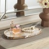 Dahlia Studios Margaret 13 1/2"  Wide Brown Coffee Marble Plate - 2 of 4