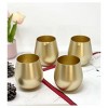 ChicFurnit Drinkware Metallic Plastic Wine Glasses Unbreakable Acrylic Design for Luxurious Entertaining, Gold, 3"*3"*4" - 4 of 4