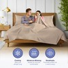 Kickoff Home Viscose from Bamboo Sheets Set 300 Thread Count 100% Organic Bamboo Viscose Cooling Bedding Sheets Hot Sleepers, Flat, Fitted, Pillowcase - 3 of 4