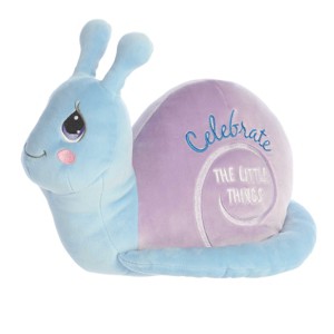 Aurora Large Celebrate The Little Things Snail Precious Moments Inspirational Stuffed Animal Blue 11.5" - 1 of 1