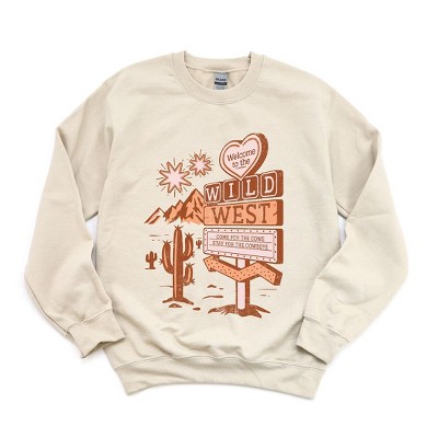 Simply Sage Market Women's Graphic Sweatshirt Wild West Distressed