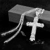 Ice City Men's Iced Cross Pendant Necklace, Gold & Silver Plated - 2 of 4