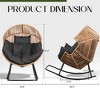Celebalcony Wicker Egg Chair Rattan Rocking Chair with Cushion, Oversized Patio Lounge Rocker Chair for Outdoor-Indoor,Balcony, Backyard,Garden - 2 of 4