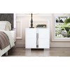 ORRD Grey Mirrored Nightstand with 2 Drawers & Metal Handles, Elegant Bedside Table for Bedroom or Living Room, Modern Glam Accent Cabinet - 2 of 4
