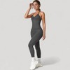 Anna-Kaci Active Women's Seamless High Waist Compression Leggings with Sculpting Back Detail and Stretch Knit Fabric - 3 of 4