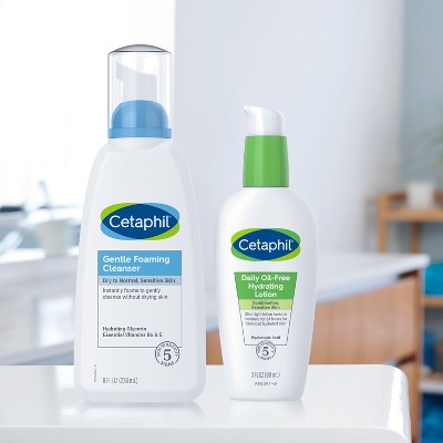 Cetaphil Oil Free Gentle Foaming Facial Cleanser with Glycerin - 8 fl oz