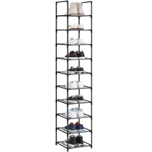 SONGMICS Shoe Rack Shoe Shelf Shoe Storage Organizer Space-Saving 3 x 13 x 68.1 Inches Metal Frame Non-Woven Fabric Shelves Grey - 1 of 4