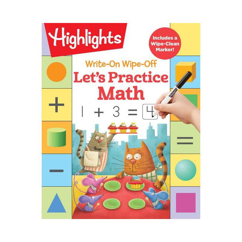 Write-On Wipe-Off Let&#39;s Practice Math - (Highlights Write-On Wipe-Off Fun to Learn Activity Books) (Spiral Bound), 1 of 2