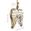 AuldHome Design Angel Wing Wooden Ornaments Set of 6; Farmhouse Rustic Carved Wood Christmas Decorations - 3 of 4
