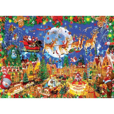 Toynk Santa's Coming To Town Christmas Holiday 1000 Piece Jigsaw Puzzle ...