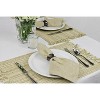 DII Variegated Fringe Placemat Set 6 Piece, Taupe, 13x19" - 2 of 4