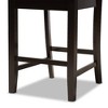 Baxton Studio 2pc Gervais Fabric Upholstered and Wood Barstool Set Dark Brown: Polyester, Fixed Height, Seats 2 - 3 of 4