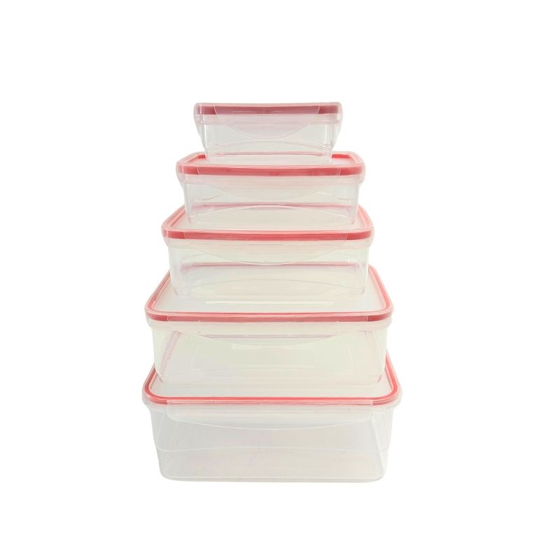 Lexi Home 10-Piece Plastic Snap Lock Food Storage Container Set, 1 of 4