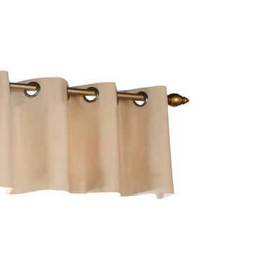 Khaki Cotton Duck Grommet Top Sill Length Valance