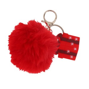Unique Bargains Christmas Keychain with Double Ring and Lobster Clasp Alloy 2.76" 1 Pc - 1 of 4
