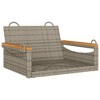vidaXL Swing Bench Gray 24.8"x24.4"x15.7" Poly Rattan - 2 of 4