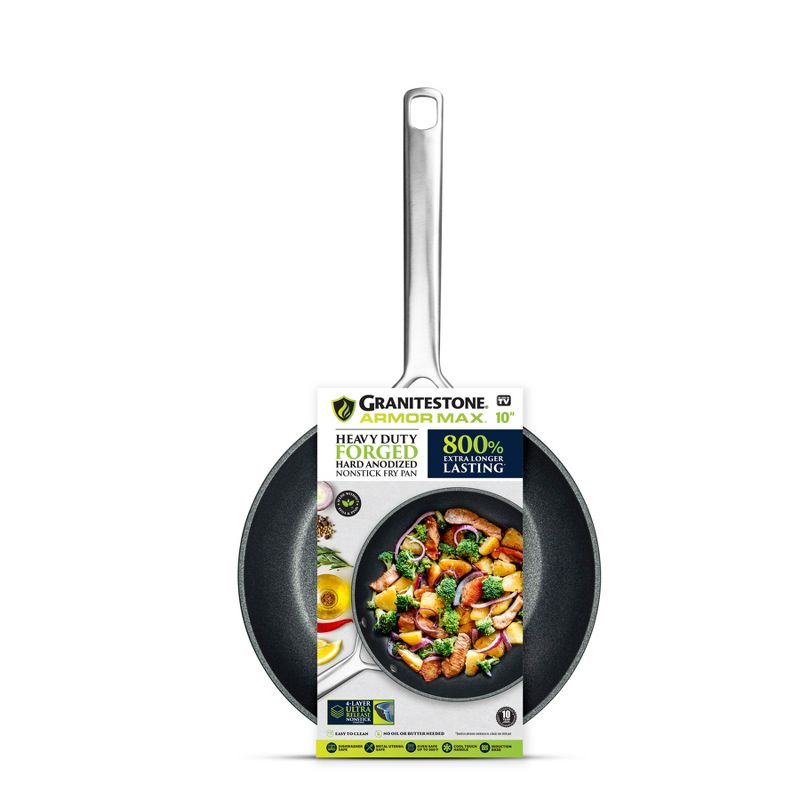 Granitestone Armor Max 10'' Ultra Durable Nonstick Fry Pan with Stay Cool Handle, 2 of 3