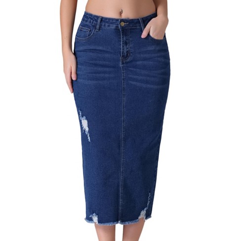 Midi denim skirt target sale