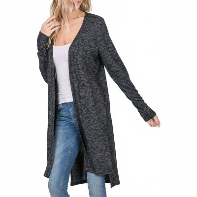 Women's Super Soft Long Sleeve Hacci Open Front Cardigan - HEIMISH USA
