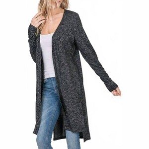Women's Super Soft Long Sleeve Hacci Open Front Cardigan - HEIMISH USA - 1 of 4