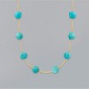 Ross-Simons 8mm Turquoise Bead Station Necklace in 14kt Yellow Gold - 3 of 4