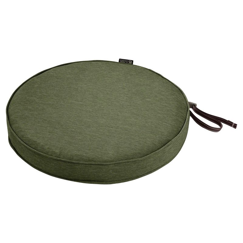 Montlake Fadesafe Round Patio Dining Seat Cushion Set - Heather Fern Green - Classic Accessories, 1 of 16
