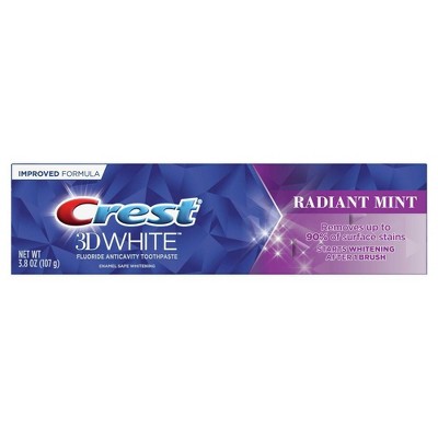 Crest 3D White Whitening Toothpaste, Radiant Mint
