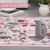 Botanical Floral Washable Area Rugs Large Rugs for Living Room Non-Slip Soft Modern Rugs Accent Floor Carpet - 4 of 4