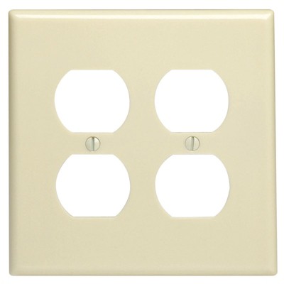 Leviton Ivory 2 gang Thermoset Plastic Duplex Wall Plate 1 pk MODEL No. 
001-86116