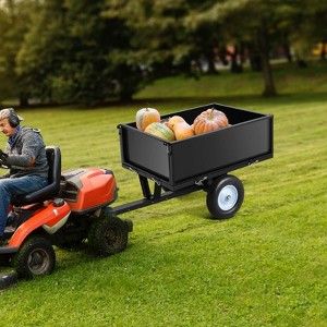 Heavy Duty ATV/UTV Dump Trailer, 15 Cubic Feet, Reinforced Steel Sides, Quick Dump Function - 1 of 4