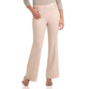 Rekucci Women's Ultra Stretch Pull-On Flared Leg Pants with Pockets | Soft Eco-Friendly Fabric - 1 of 4