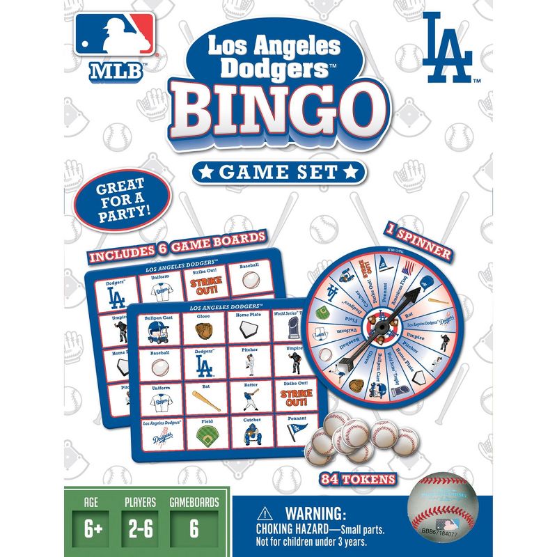 MasterPieces Officially Licensed MLB Los Angeles Dodgers Bingo Game, 1 of 6