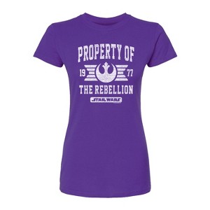 Women's - Star Wars - Property Of Rebellion Fitted Graphic T-Shirt - 1 of 2