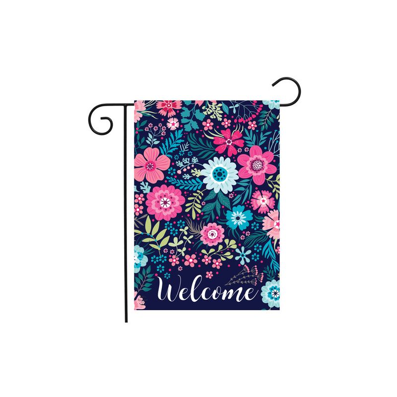 Bright Floral Spring Garden Flag Welcome Flowers 18" x 12.5" Briarwood Lane, 2 of 4