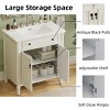 31" Vintage Rustic Bathroom Vanity with Sink,Storage Cabinet with Adjustable Shelf for Small Spaces-Baofuwish - 3 of 4