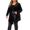 Agnes Orinda Women's Plus Size Elegant 3/4 Sleeve Star Print Shrug Cardigan - image 2 of 4