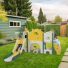 Infurnic Baby Activity Gyms Large Kids Slide with Slide Storage, Basketball for Indoors and Outdoors, Multicolored, 76.18"*65.35"*38" - 4 of 4