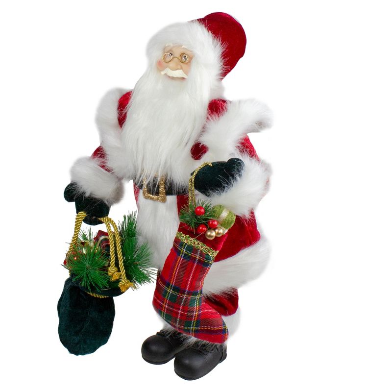 Northlight 18" Standing Santa with Presents Christmas Figure, 3 of 6