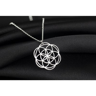 Seed of Life Jewelry, Periods of Life in Sterling Silver Necklace for Women