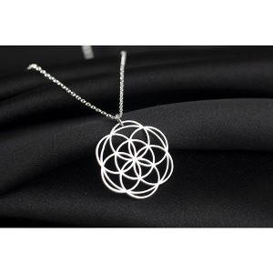 Seed of Life Jewelry, Periods of Life in Sterling Silver Necklace for Women - 1 of 2