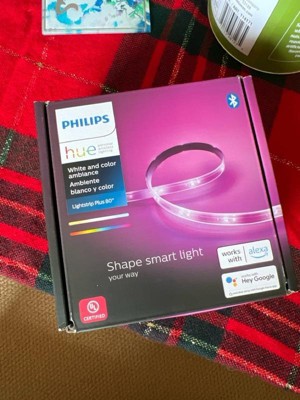  Philips Hue Lightstrip Starter Kit (6ft Light Strip, Base Plug,  Hue Hub), Compatible with Alexa, Google Assistant, White : Tools & Home  Improvement