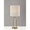 Joey Table Lamp Antique Brass - Adesso: Off-White Shade, Metal Body, UL Listed, Rotary Switch - 2 of 4